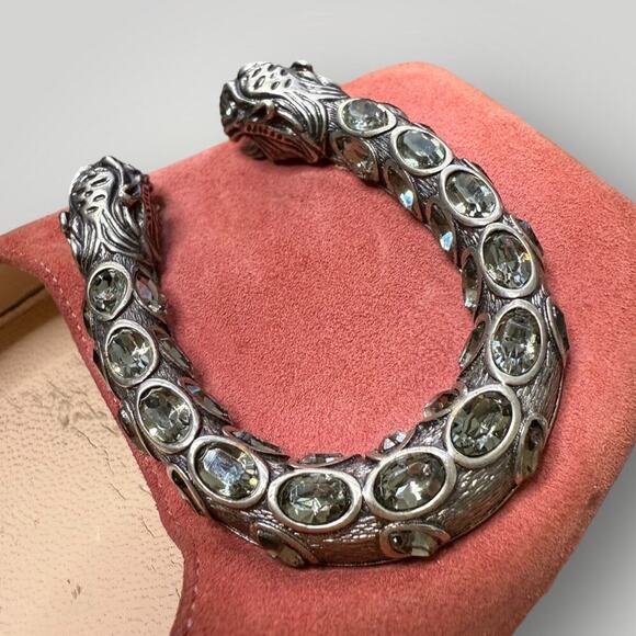 GUCCI Pink DIONYSUS Jeweled Tiger Heels Pumps Shoes sz40 - Picture 14 of 16